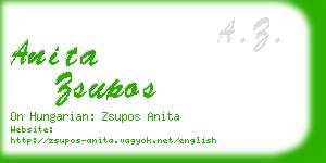 anita zsupos business card